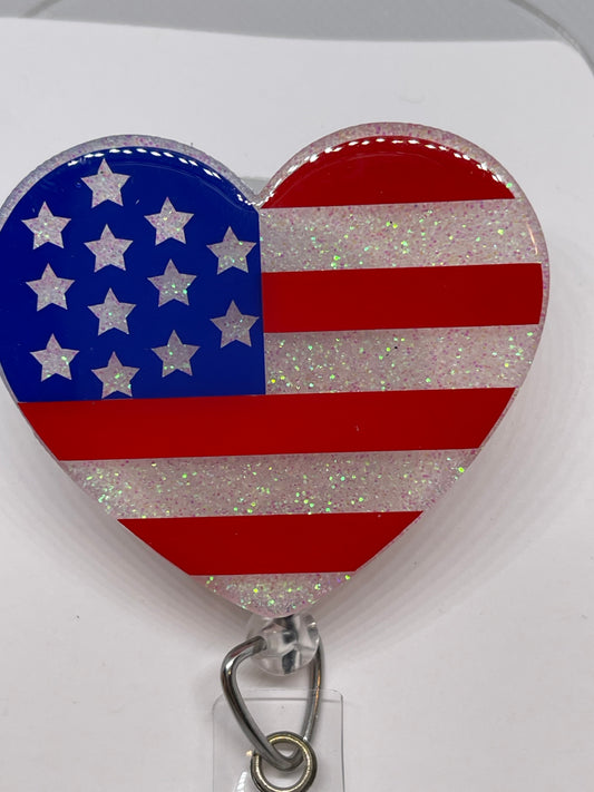 Patriotic Heart Badge Reel