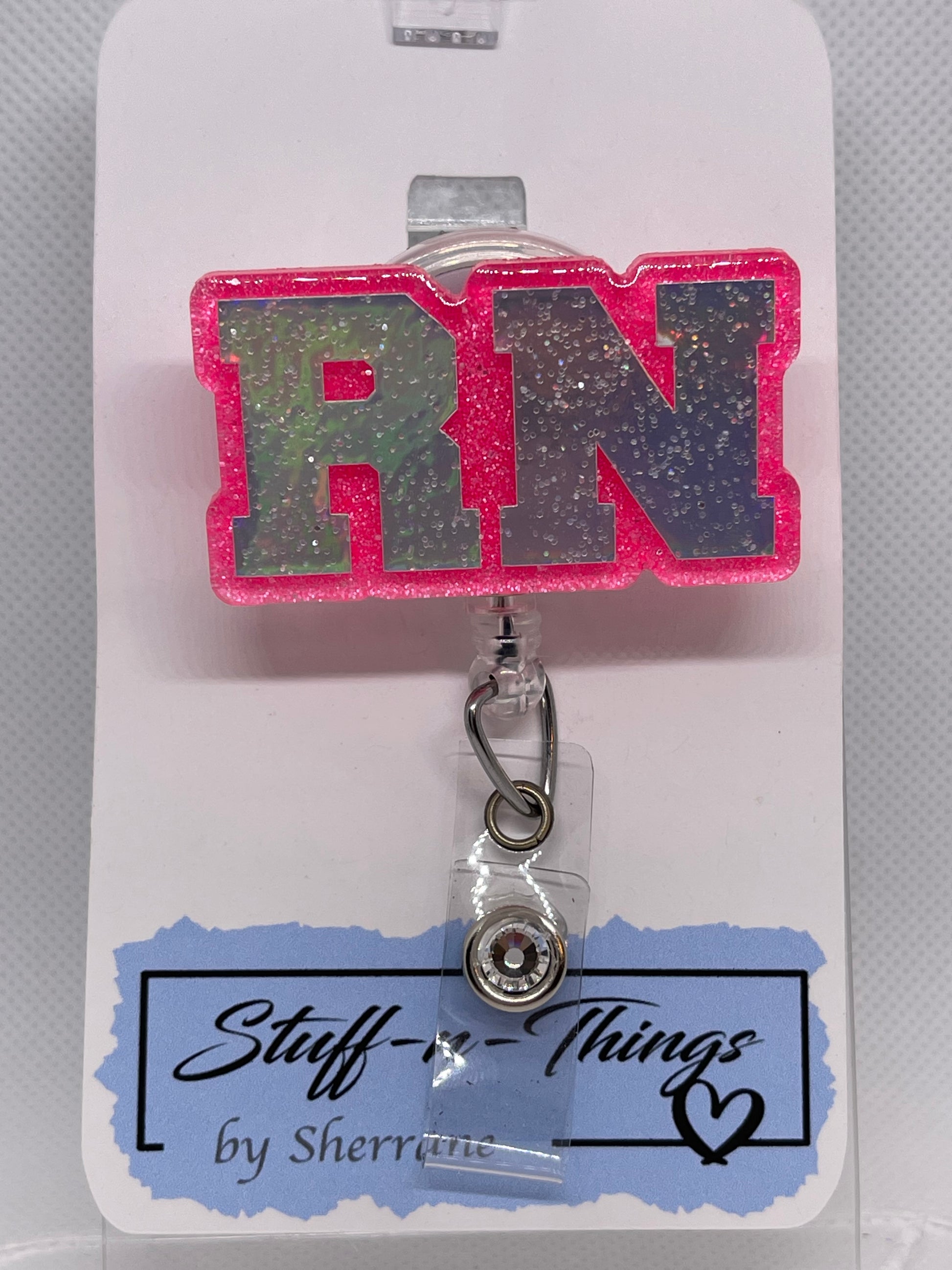 RN Bright Pink Badge Reel – Stuff-n-Things by Sherrane