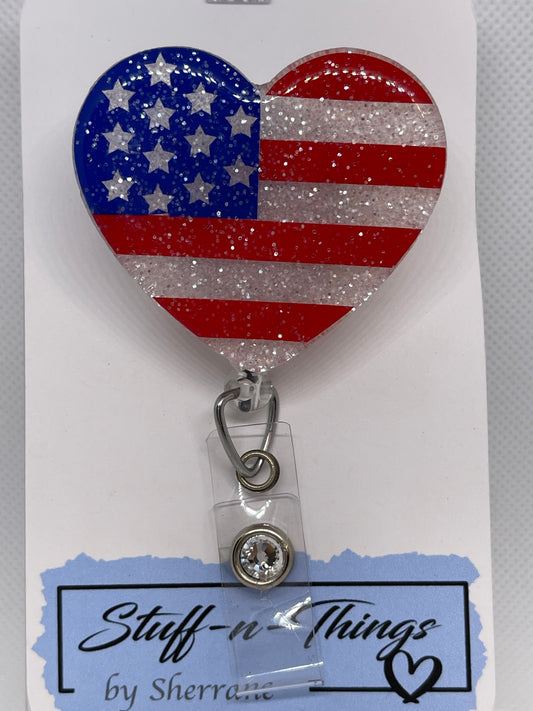 Patriotic Heart Badge Reel