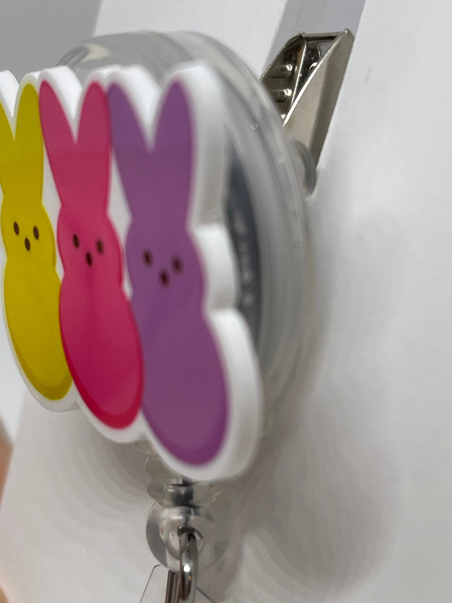 Acrylic Easter Peeps Badge Reel