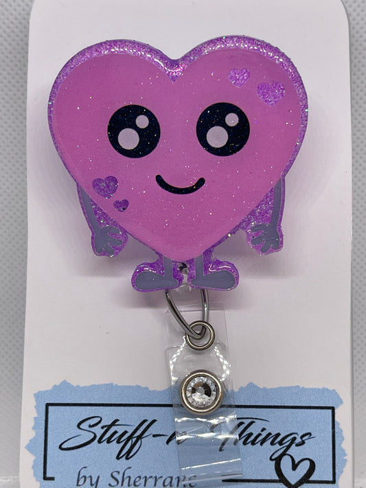 Heart Person Resin Badge Reel