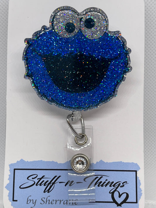 Monster in Blue Resin Badge Reel