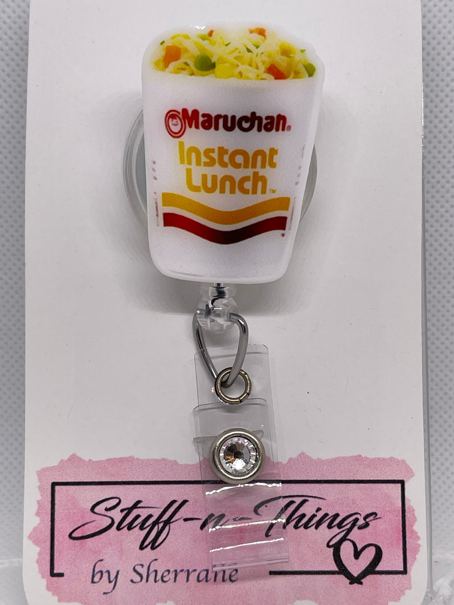 Acrylic Instant Lunch Badge Reel