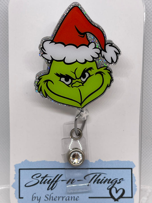 Christmas Mean Guy Santa Badge Reel