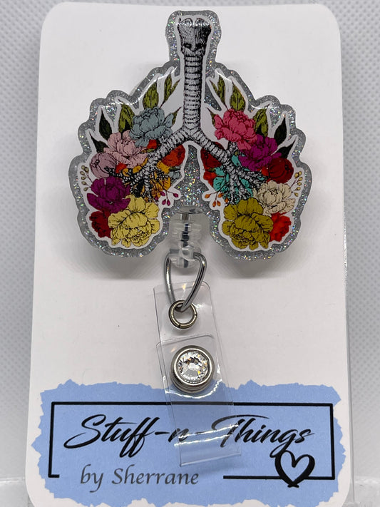 Flower Lungs Badge Reel